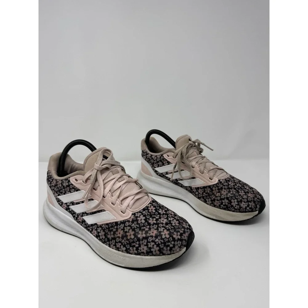 Adidas Women's Shoes Cloudfoam Light Pink Flower Print Size 5 Sneakers - Picture 5 of 9